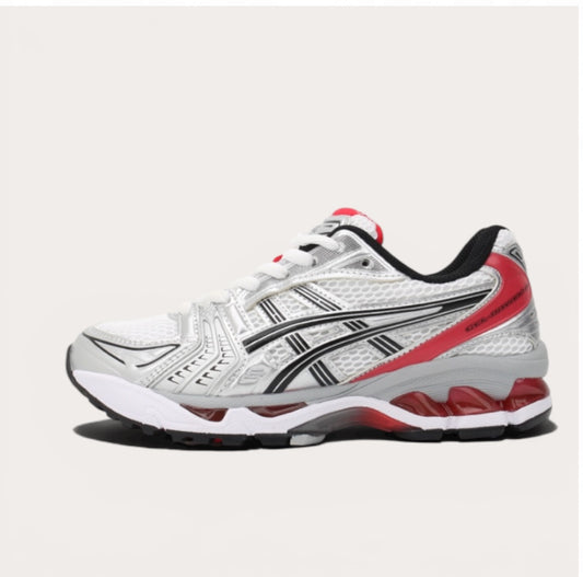 Asics Gel-Kayano 14 White Silver Red